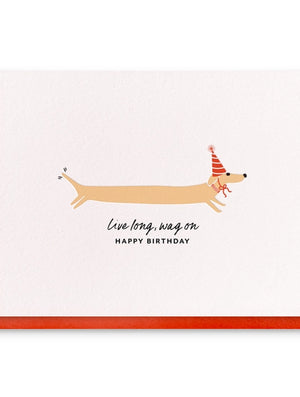 Wag on Weenie Birthday Card