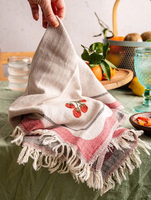Hand Stitched Tomato Turkish Towel Set