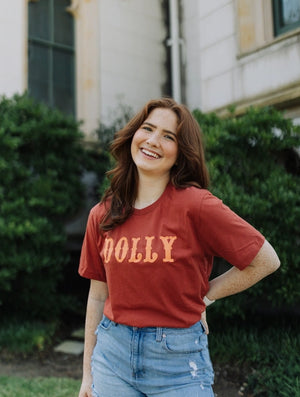 Dolly Varsity Western Tee