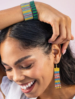 Ink + Alloy Billie Amalfi Beaded Fringe Earrings