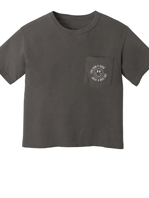Have a Nice Day Cropped Pocket Tee