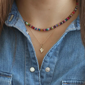 Kris Nations Opal Cactus Necklace