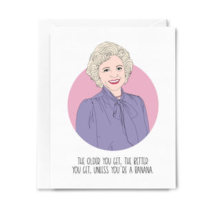 Betty White Banana Birthday Card