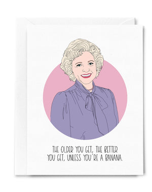 Betty White Banana Birthday Card