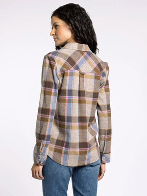 The Cassian Sand Plaid Top
