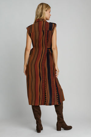 Santa Fe Striped Midi Dress