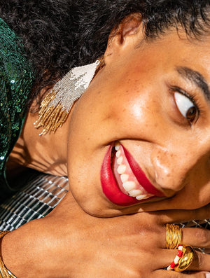 Ink & Alloy Claire Ombré Fringe Earring