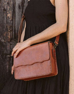 Cognac Mexican Leather Crossbody Bag