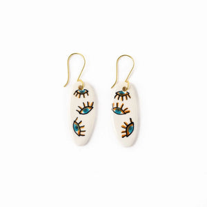 Ink & Alloy Danielle Ceramic Evil Eye Earrings