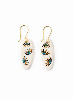 Ink & Alloy Danielle Ceramic Evil Eye Earrings