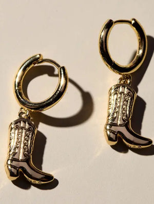 Cowgirl Boot Huggie Earrings