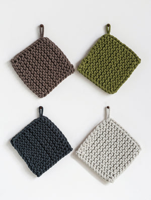 Marine Cotton Crocheted Pot Holder