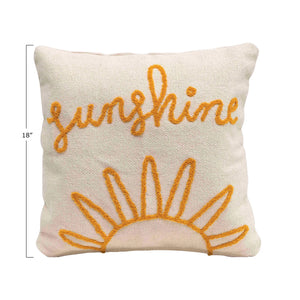 Sunshine Embroidered Pillow