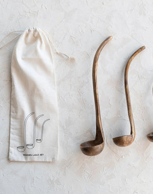 Mango Wood S/3 Ladle Set