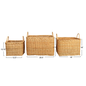Savannah Square Rattan Baskets
