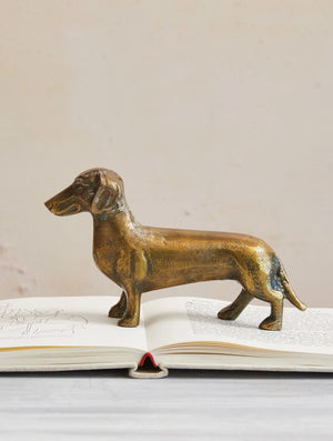 Brass Aluminum Dachshund Decor