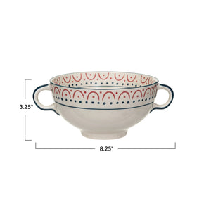 Stoneware Bowl with Handles