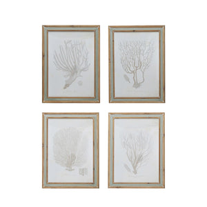 Wood Framed Coral Reef Wall Art