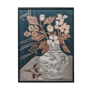 Textured Large Potted Dry Floral Wall Art