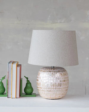 Capiz Oyster & Bamboo Table Lamp