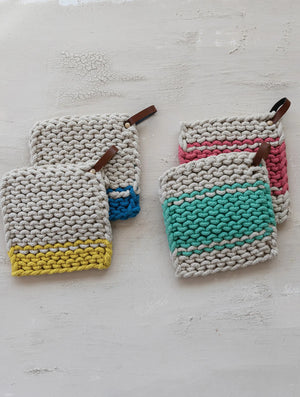 Spring Cotton Crochet Potholder/Trivet