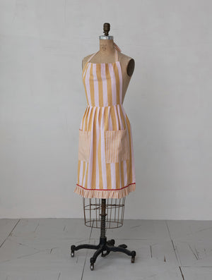 Summer Striped Ruffle Apron