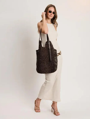 The Reina Chocolate Tote