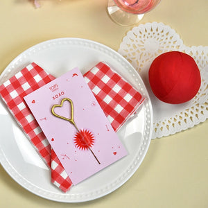 XOXO Mini Heart Sparkler Card