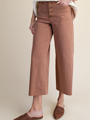 Clay Crop Relaxed Twill Pants