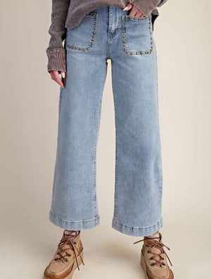 Sloane Stud Stretch Denim Jean