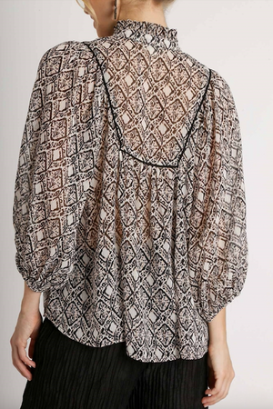 Blaire Midnight Bib Blouse
