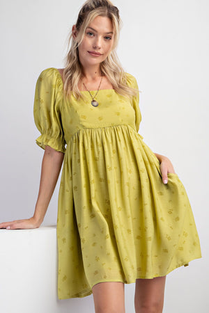 Charlie Chartreuse Mini Dress