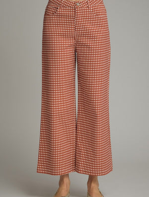 Shelby Gameday Gingham Checkered Pants
