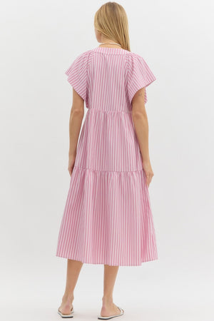 Sundae Striped Midi Dress
