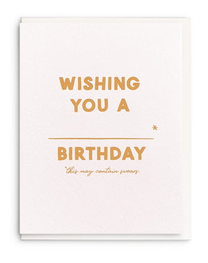Happy Birthday Fill in the Blank Card