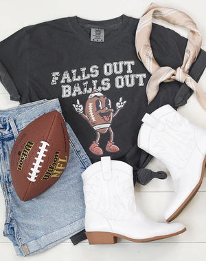 Falls Out, Balls Out Football Tee