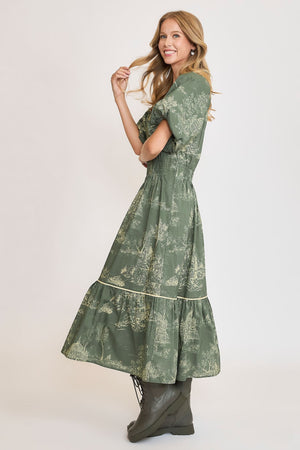 Lauryn Print Landscape Maxi Dress
