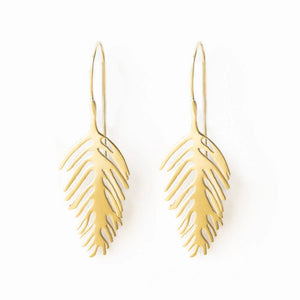 Ink & Alloy Flora Palm Leaf Earrings