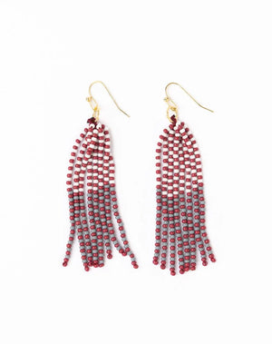 Ink & Alloy Maroon + White Game Day Earrings