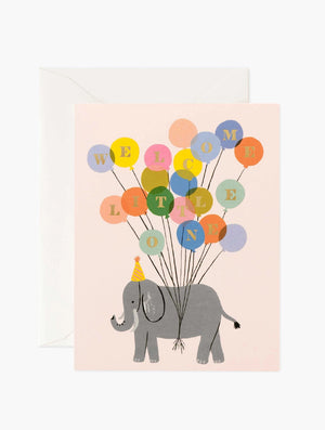 Welcome Little One Elephant Card