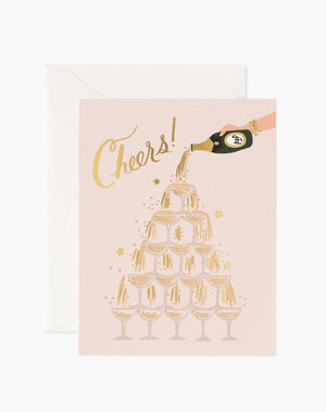 Champagne Tower Cheers Card