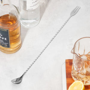 Stainless Steel Trident Cocktail Barspoon