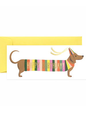 Dachshund Birthday Money Holder Card