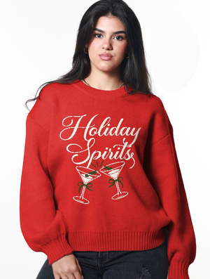 Holiday Spirits Martini Sweater