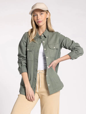 Jayla Tea Leaf Collared Jacket