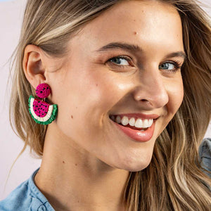 Ink & Alloy Josephine Watermelon Earring