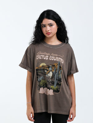 Greetings From Cactus Country Boyfriend Tee