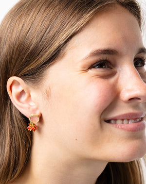 Ink & Alloy Abbey Kimberly Enamel Leaf Earring