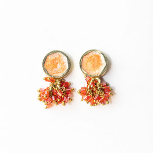 Ink & Alloy Abbey Kimberly Enamel Leaf Earring