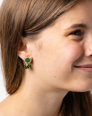 Ink & Alloy Abbey Kimberly Enamel Leaf Earring
